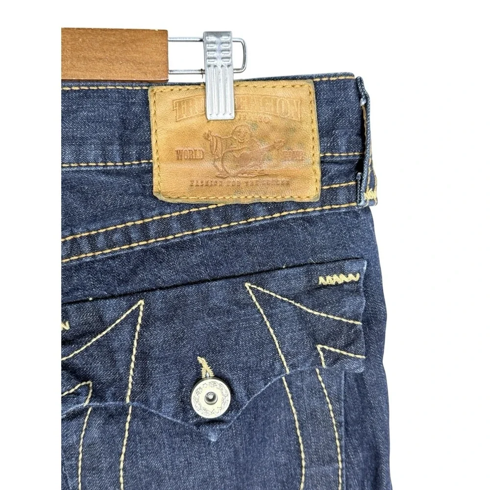 TRUE RELIGION Mens Jeans Billy BIG T Heritage Pockets RARE 36 x 32 Dark Wash